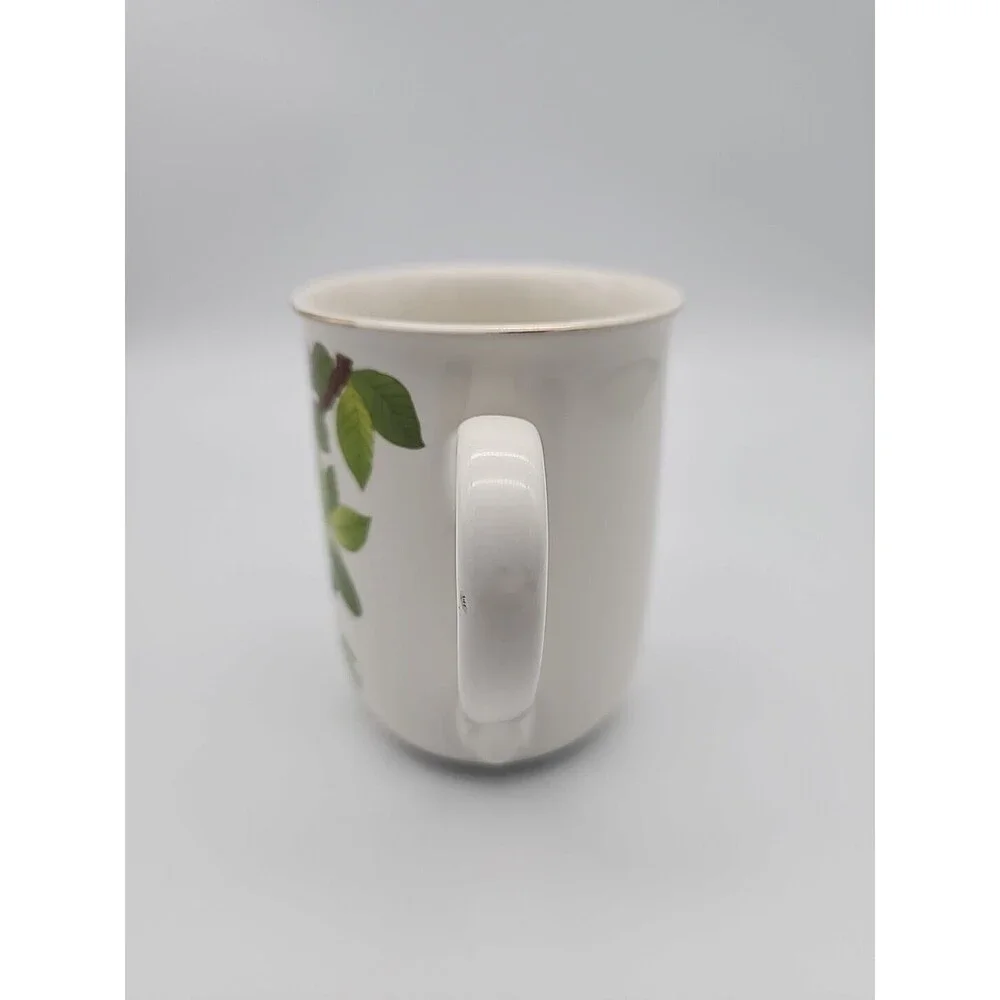 Vintage Otagiri Japan Bluebird on a Branch Floral Coffee Mug Gibson Greetings